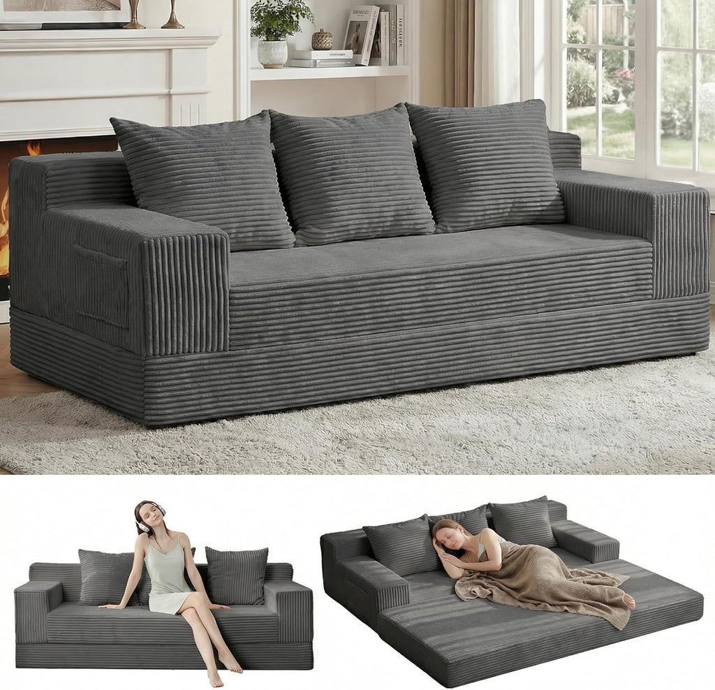 Seater Boneless Couch Sofa Bed