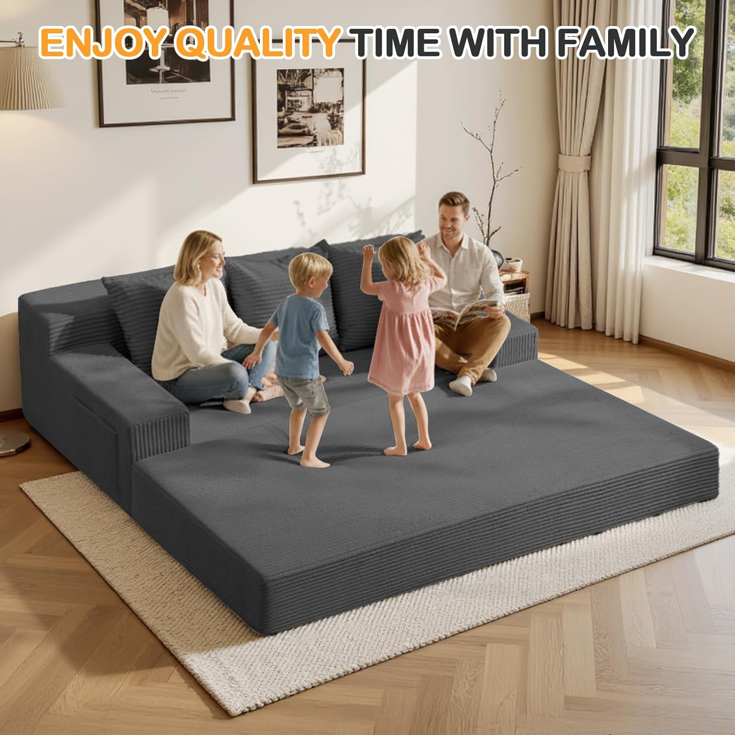 Seater Boneless Couch Sofa Bed