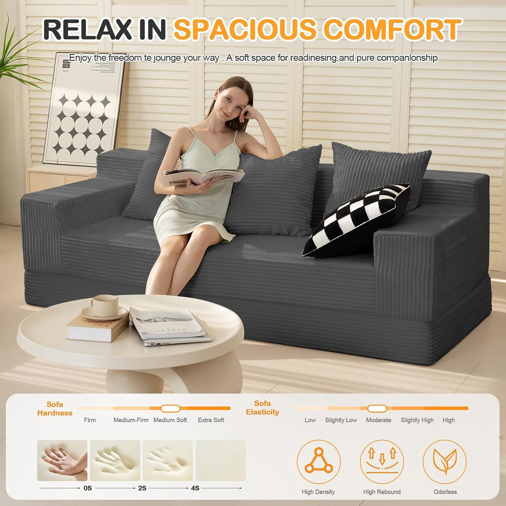 Seater Boneless Couch Sofa Bed