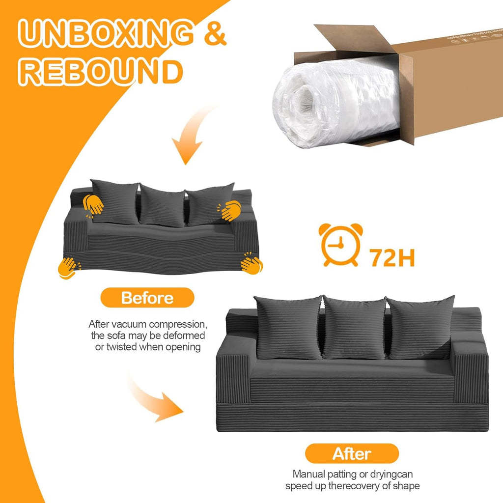 Seater Boneless Couch Sofa Bed