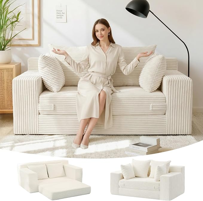 Seater Boneless Couch Sofa Bed