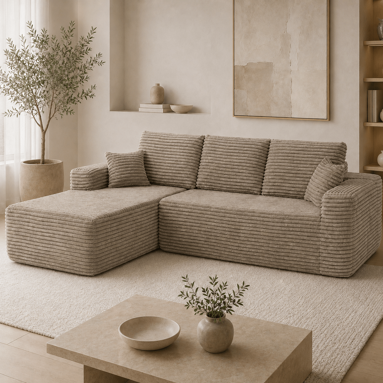 The Meridius - Sofa with Chaise Lounge